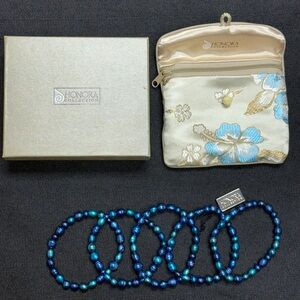 Honora Pearl Bracelet Set (5) Pieces; NEW with tag, bag and box. GREAT 🎄GIFT!